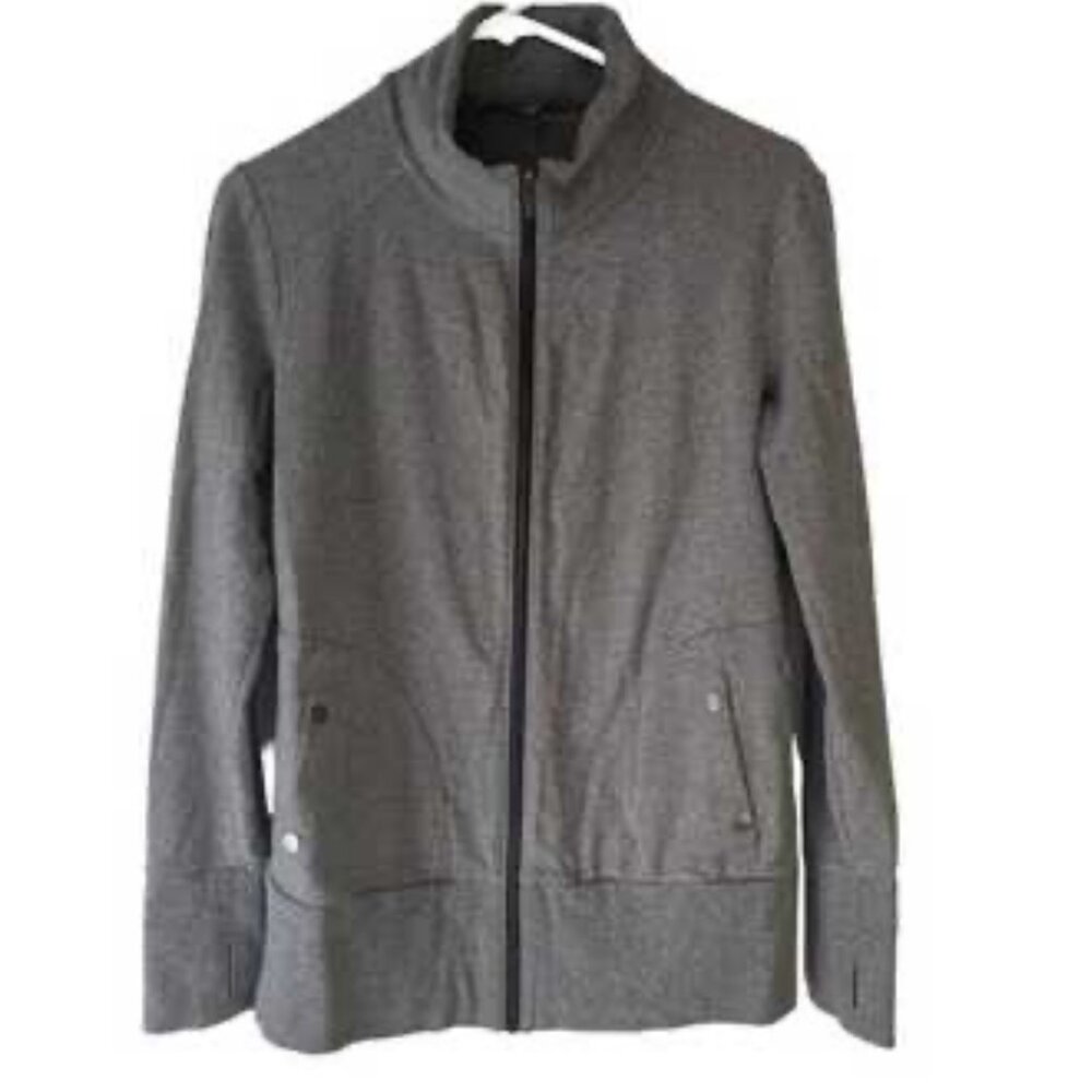 Lucy Activewear Full Zip Long Sleeve Tech Jacket, Size Medium, Grey